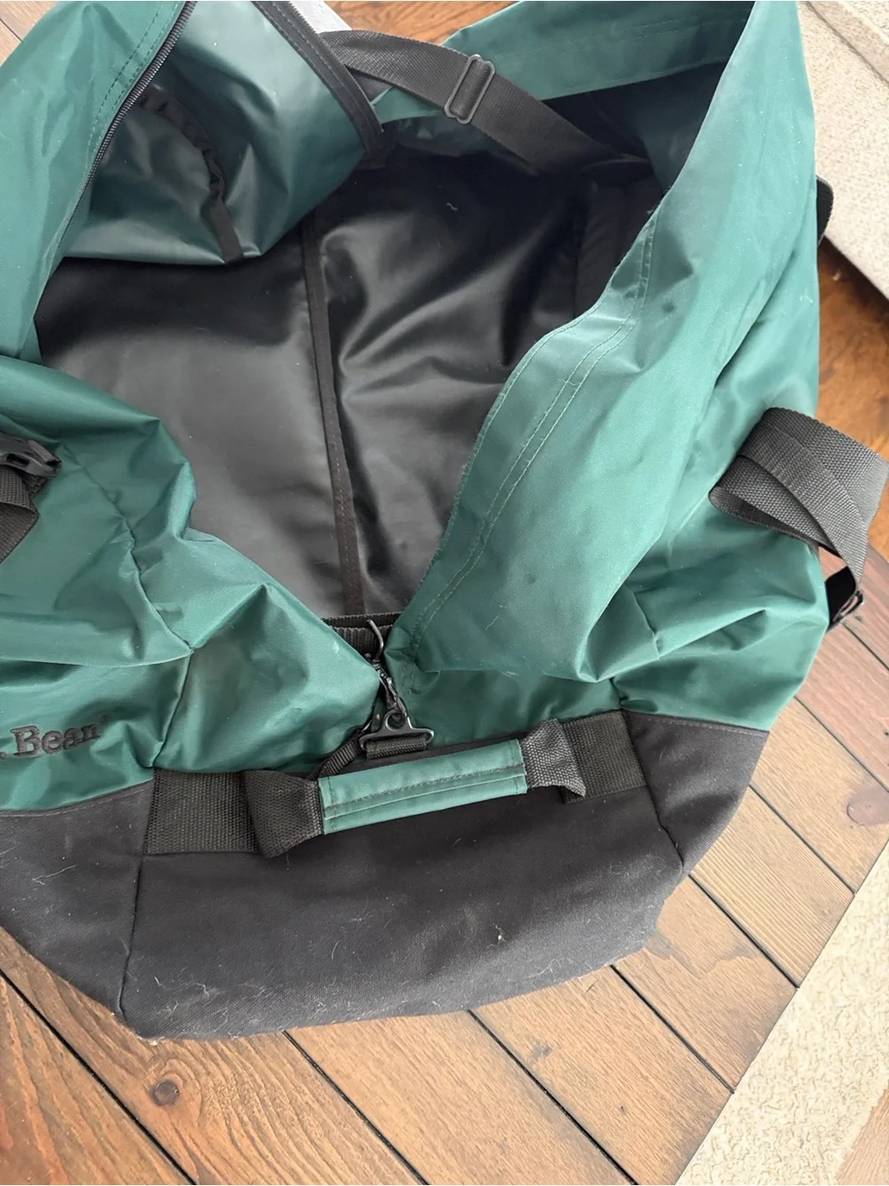 Vintage L.L.Bean Subaru Green Large Duffel Bag Unisex Canvas Travel Weekender